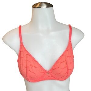 32C Savage Fenty Coral Pink Unlined Demi Bra